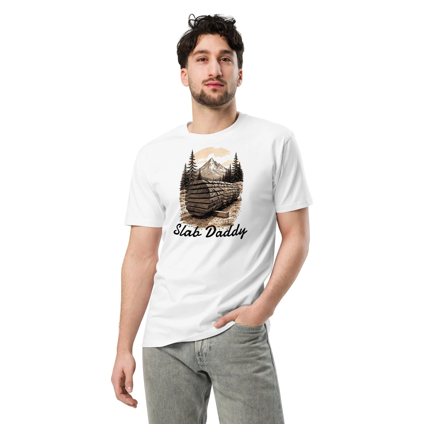 Slab Daddy – Premium Tee for Makers, Builders & Slab Lovers - T-Shirt in White